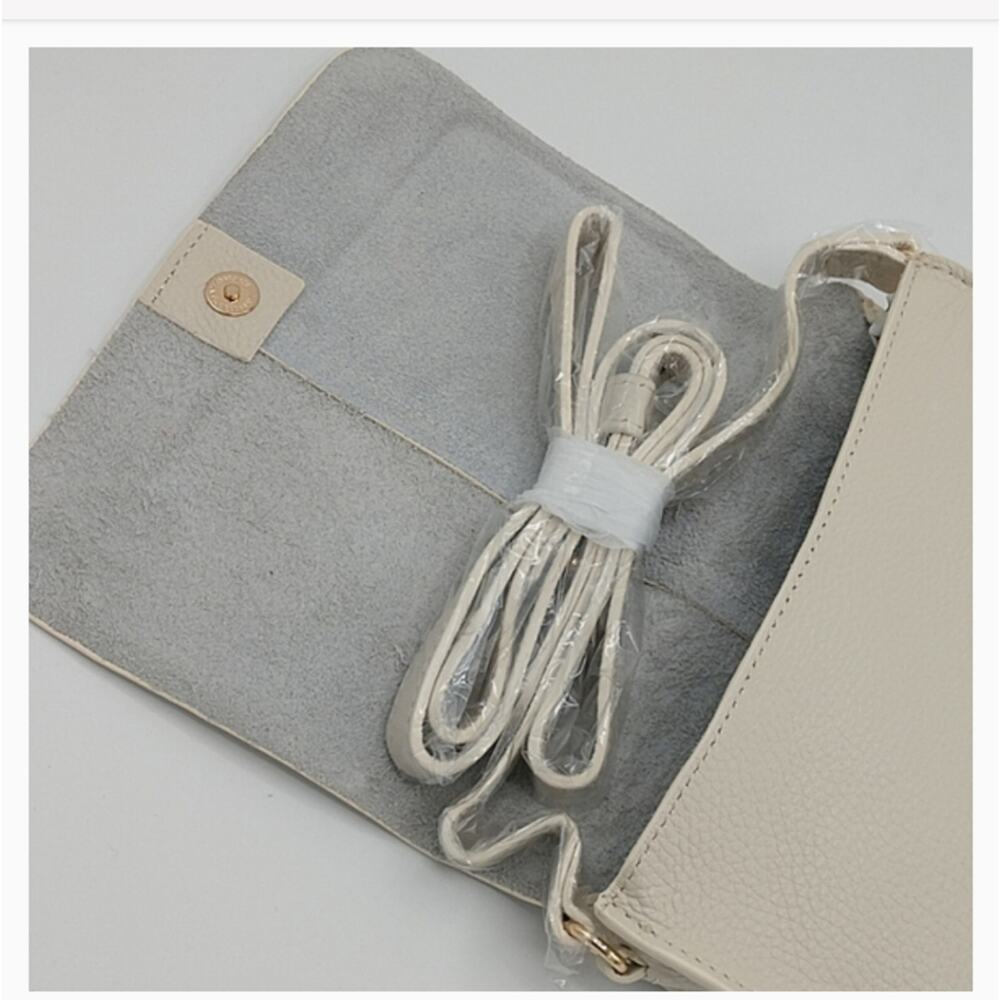 NWT btb LA Leather Gray Kelly Crossbody Bag - Picture 8 of 8
